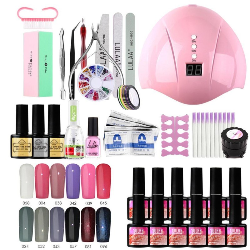 Gel Polish Kit Manufacturer - 48 Colors 19 Pcs with 36W