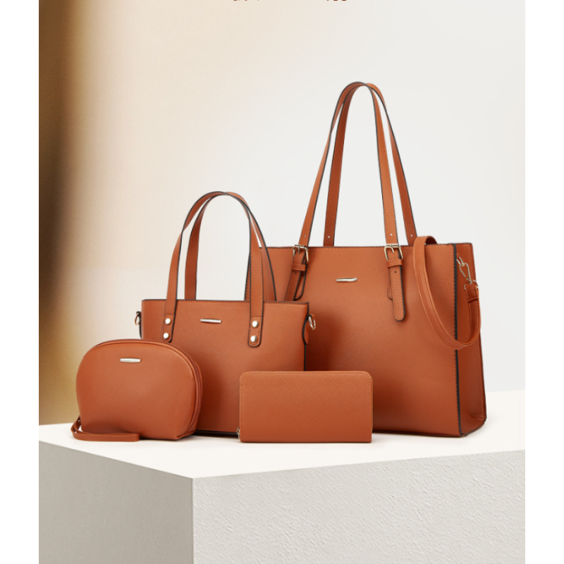 Handbags Set Manufacturer - Fashion 4pcs PU Leather Tote Shoulder