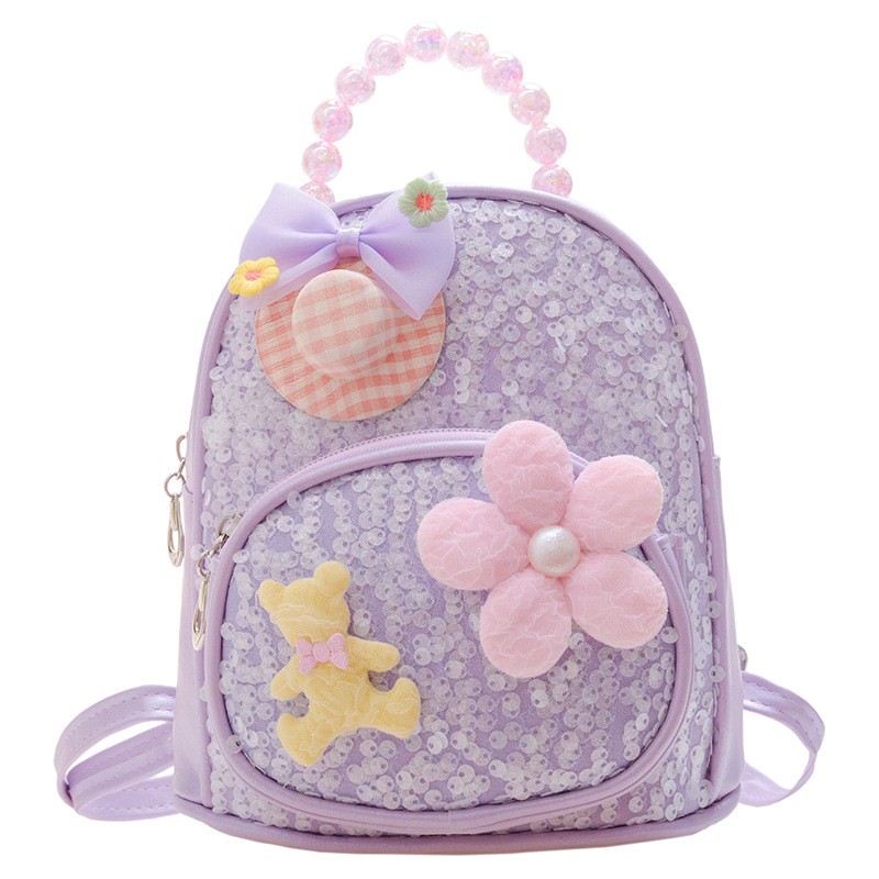 School Backpack Manufacturer - Cute Cartoon Print Glitter Bling