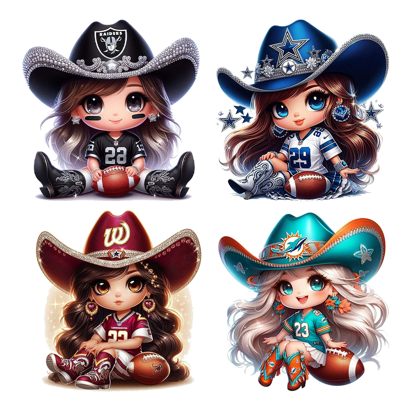 DTF Heat Transfer Manufacturer - NFL32 Team Cartoon Design