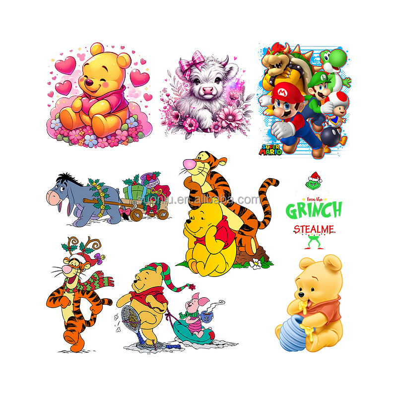 Tshirt Stickers Manufacturer - 2025 Cartoon New Design Iron-on Labels