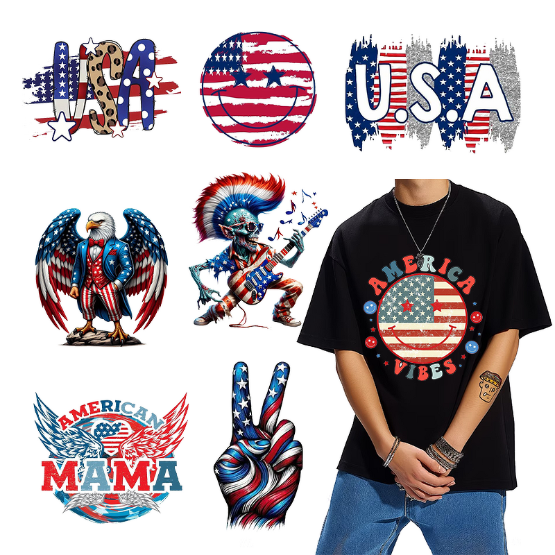 DTF Transfers Manufacturer - Wholesale US July 4th Vinyl Sticker