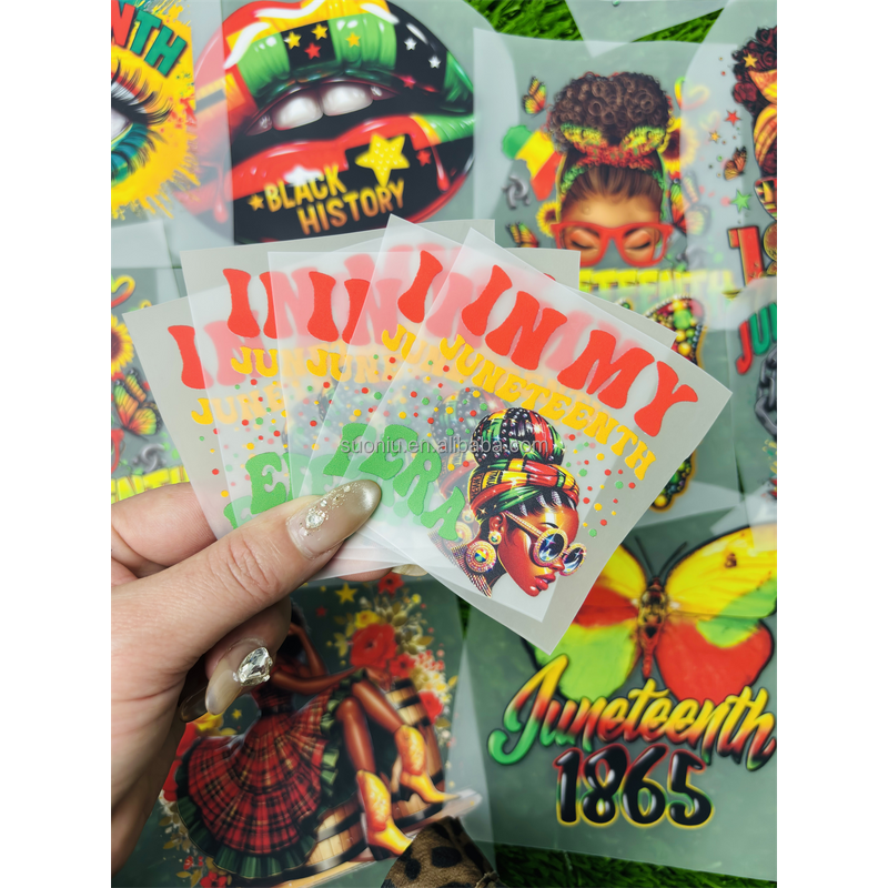 Juneteenth Logo Stickers Manufacturer - Waterproof DTF Transfer