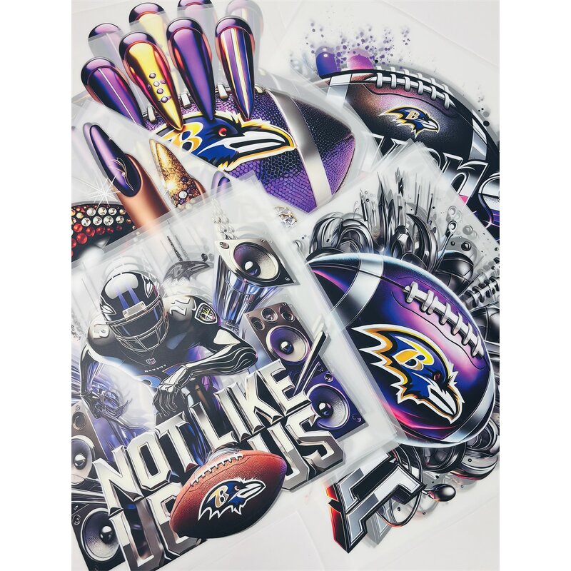 DTF Heat Press Transfer Factory - Custom Baltimore Ravens Logo