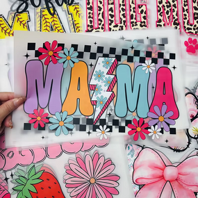 DTF Heat-Peel Decals Manufacturer - MAMA Custom Size T-Shirt Stickers