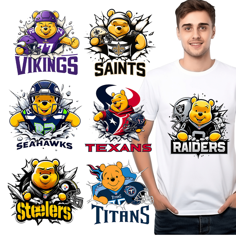 DTF Heat Transfer Manufacturer - NFL32 Team Cartoon Design