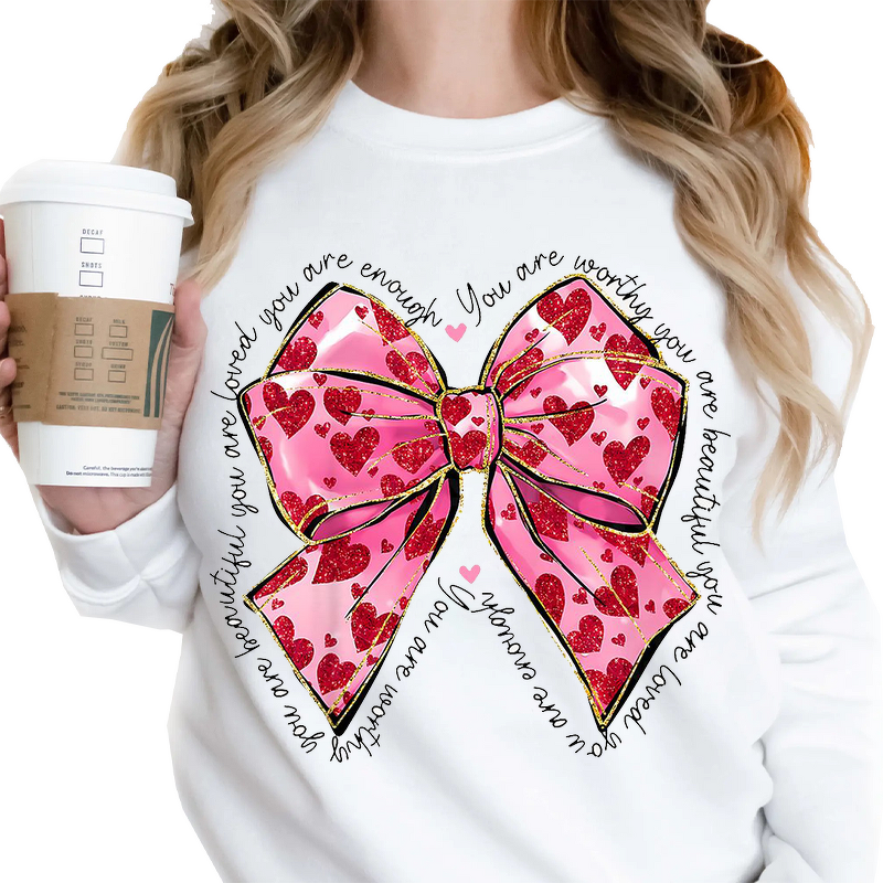 DTF Film Printed Patches Factory - Bow Design Heat Transfer