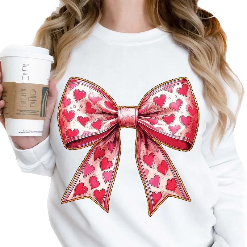 DTF Film Printed Patches Factory - Bow Design Heat Transfer