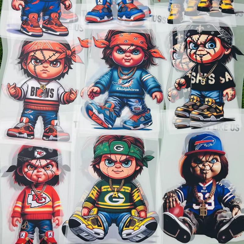 DTF Heat Transfer Manufacturer - NFL32 Team Cartoon Design