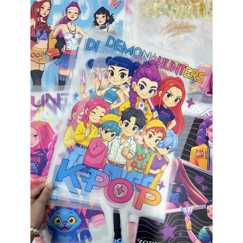 DTF Hot Peel Printing Factory - Kpop Demon Hunter Custom Design