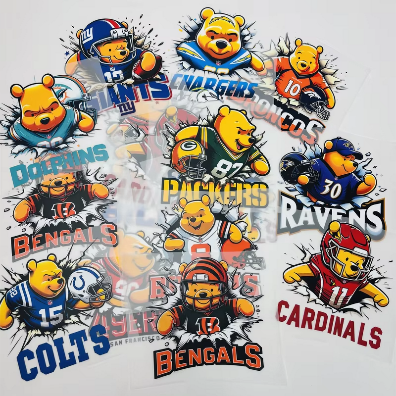 DTF Transfers Factory - Low MOQ NFL Ready to Press Stickers