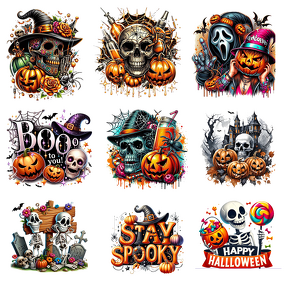 DTF Heat Transfer Sticker Manufacturer - Halloween Vinyl HTV Design