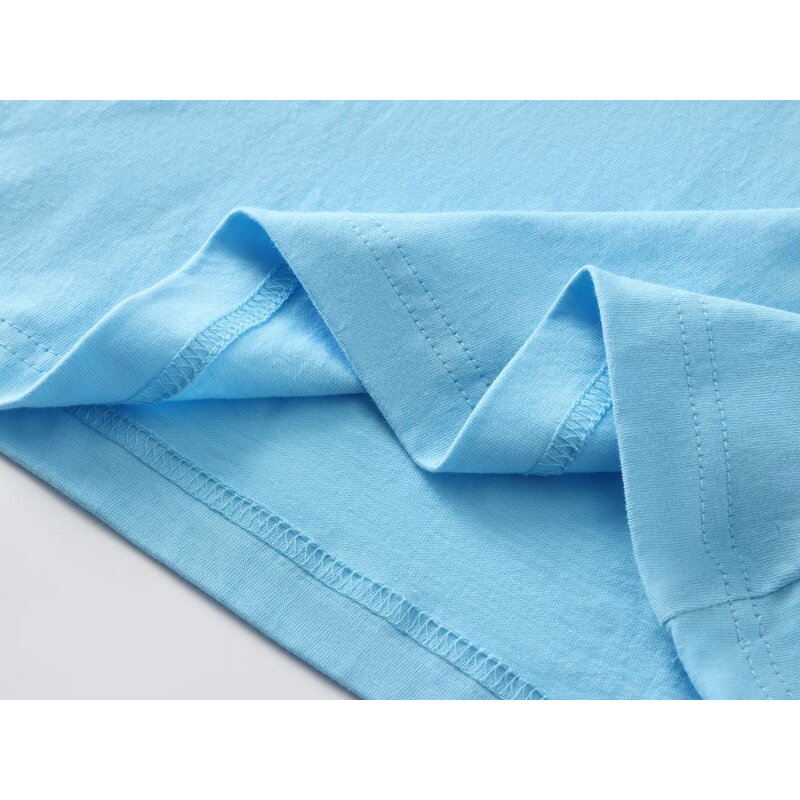 T-Shirt Factory - Solid Pattern Custom Logo Casual Oversized Hip Hop