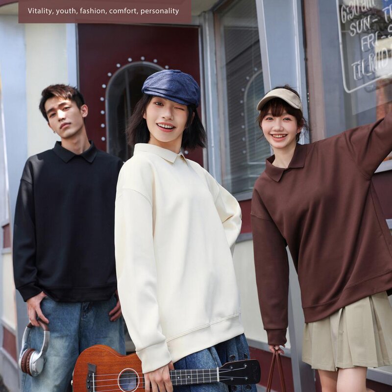 Hoodie Factory - Wholesale Men's Polyester Cotton Oversized Flip Collar