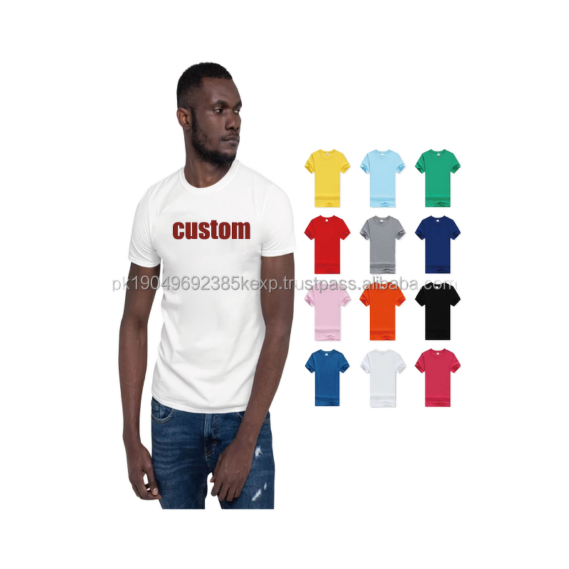 T-Shirt Factory - Solid Pattern Custom Logo Casual Oversized Hip Hop