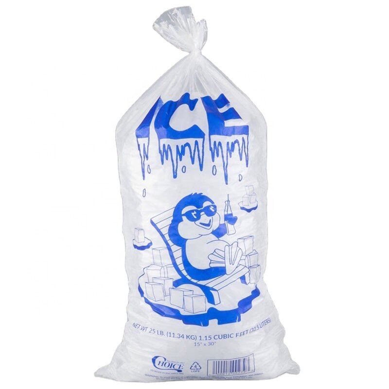 Ice Packaging Bag Manufacturer - Heavy Duty PE Flat Top Disposable Bag