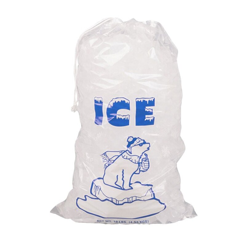 Plastic Ice Cube Bag Manufacturer - Customizable Disposable Blue Poly Bag