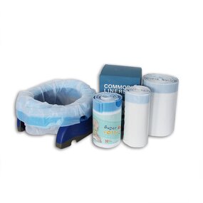 Potty Liner Factory - White Disposable Plastic Commode Liner