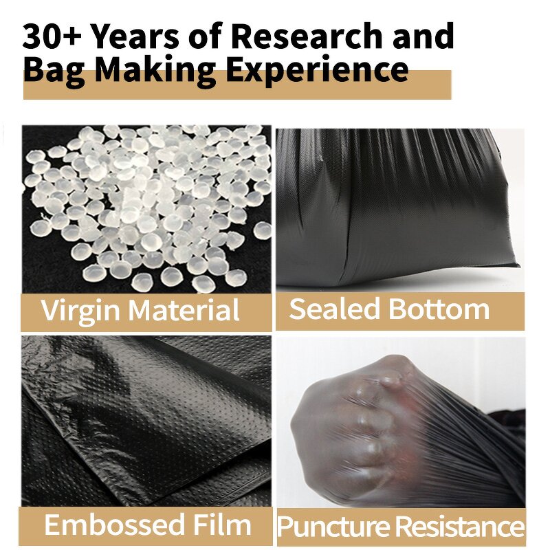 Trash Bag Manufacturer - Heavy Duty 60 Gal Industrial Black Bag