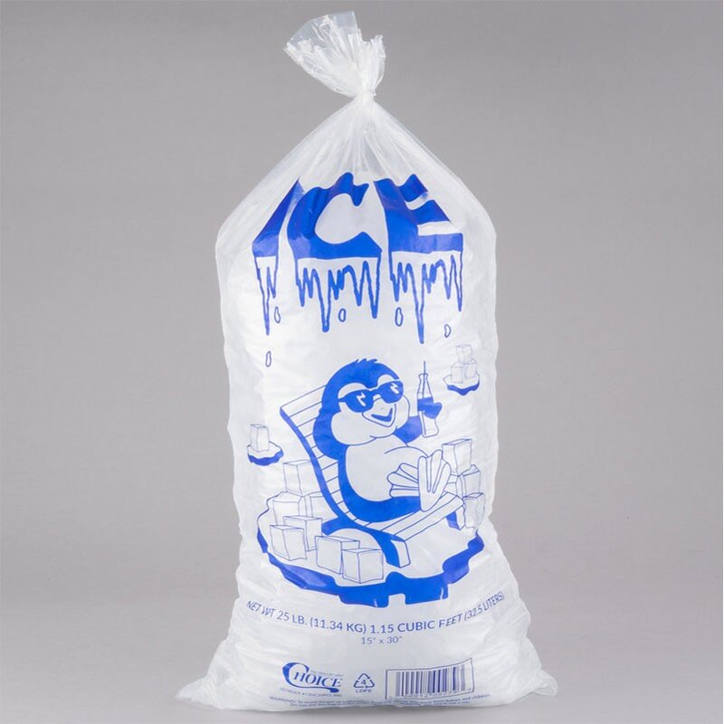 Ice Bag Manufacturer - Custom Gravure Printed LDPE Drawstring Bag