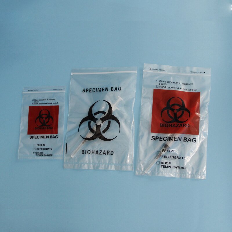 Biohazard Specimen Bag Factory - Resealable Zipper Top Plastic Bag