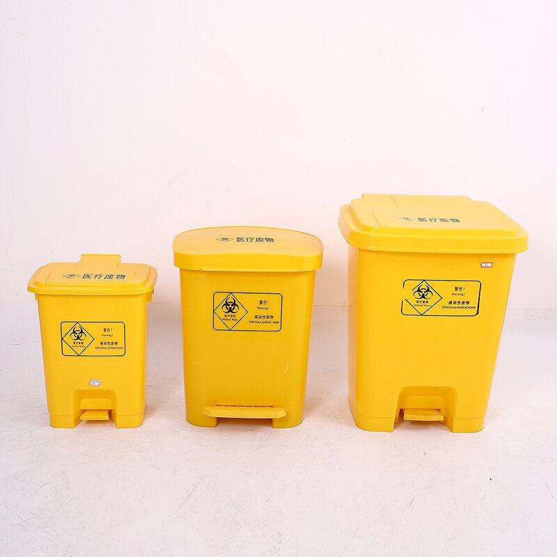 Trash Can Manufacturer - Hard Plastic 13 Gallon Pedal Lid Bin