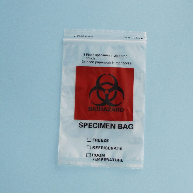 Biohazard Specimen Bag Factory - Resealable Zipper Top Plastic Bag