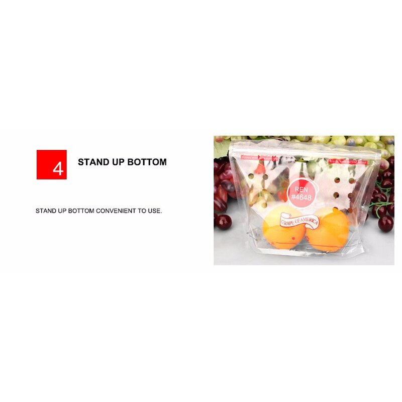 Fruit Protection Bag Factory - Custom Plastic Perforated Resealable Pouch