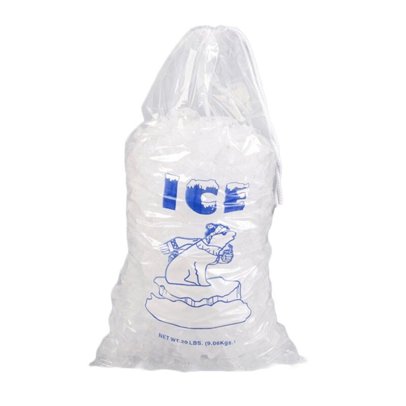 Plastic Ice Cube Bag Manufacturer - Customizable Disposable Blue Poly Bag