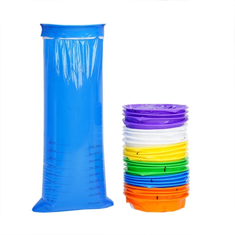 Emesis Bag Factory - Disposable Plastic with Rigid Ring Bag