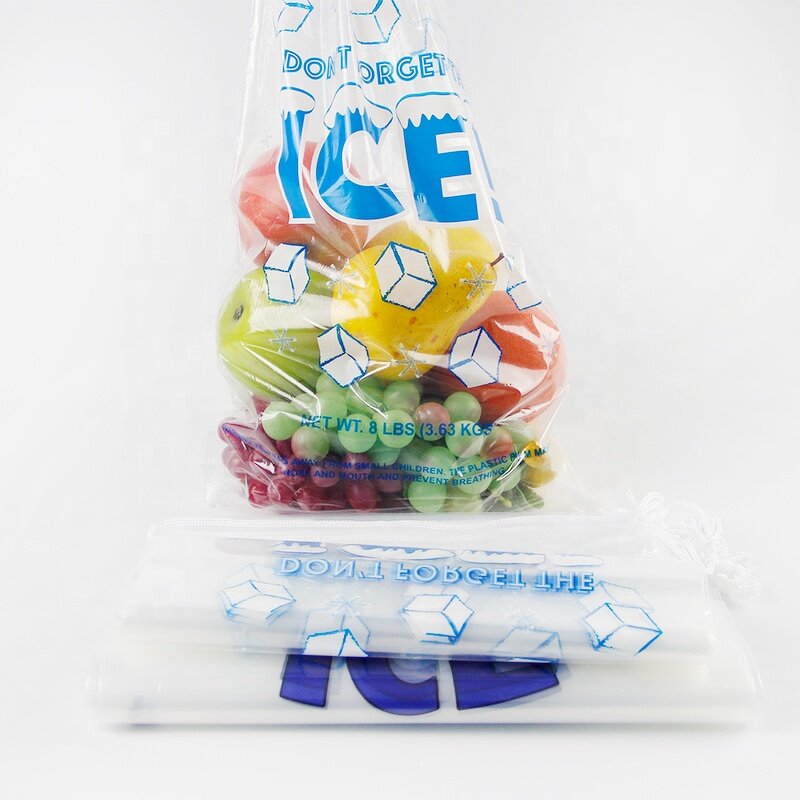 Plastic Flat Bag Factory - Custom 100% Recycled LDPE Ice Cube Bag