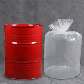 Drum Liner Bag Factory - Clear PE Round Bottom 55 Gallon Liner