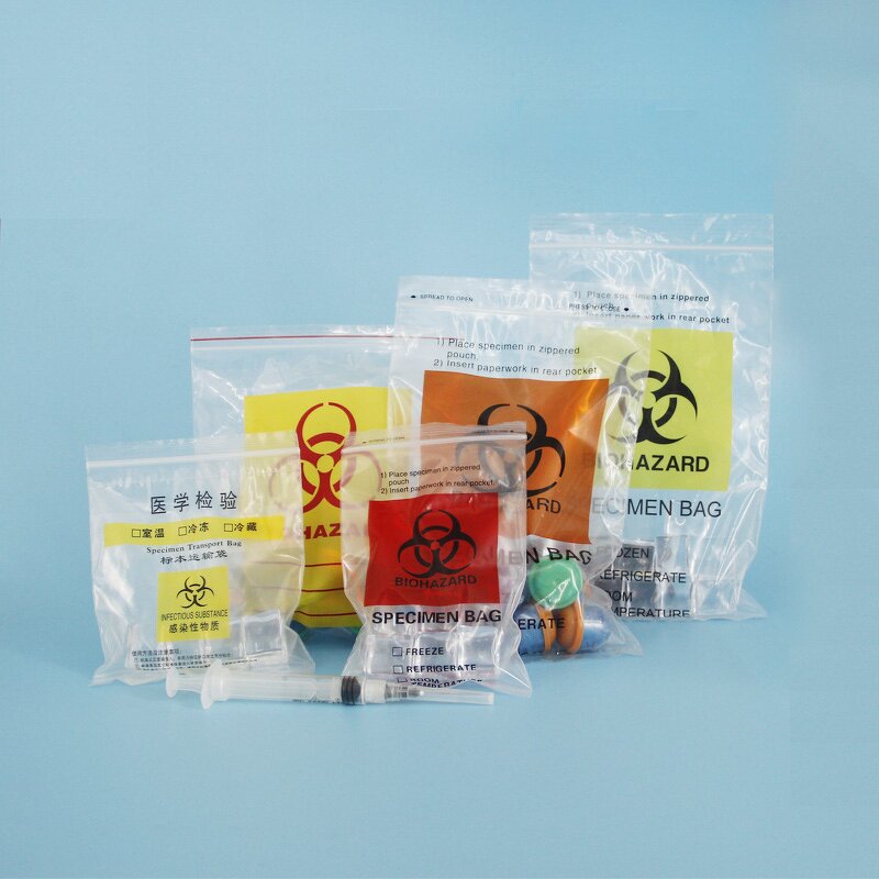 Biohazard Specimen Bag Factory - Resealable Zipper Top Plastic Bag