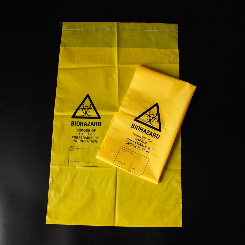 Biohazard Waste Bag Factory - Disposable LDPE Self Adhesive Bags