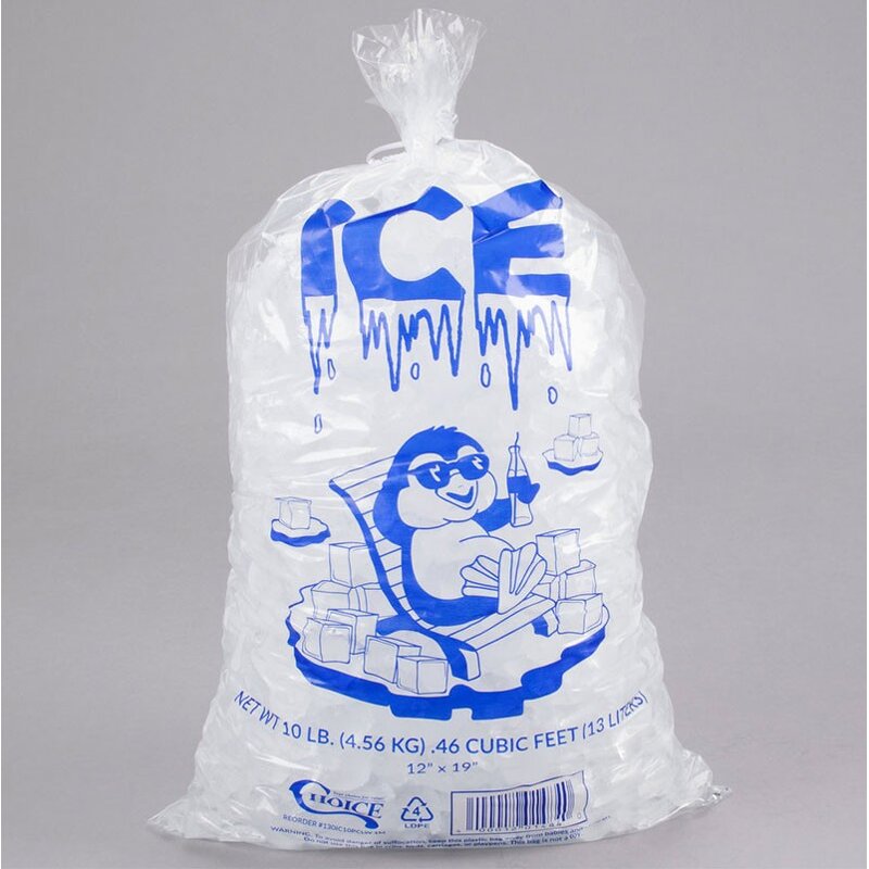 Plastic Flat Bag Factory - Custom 100% Recycled LDPE Ice Cube Bag