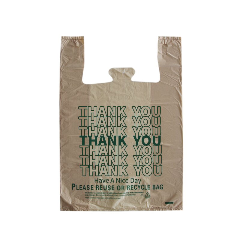 Food T-shirt Bag Factory - HDPE PLA PBAT Supermarket Vest Bag