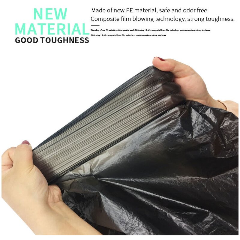 Drawstring Trash Bag Factory - 13 Gallon PE Kitchen Garbage Bag