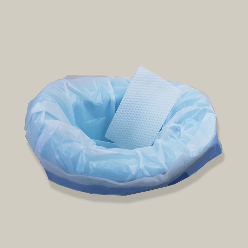 Commode Liner Bag Manufacturer - Drawstring Plastic with Absorbent Pad