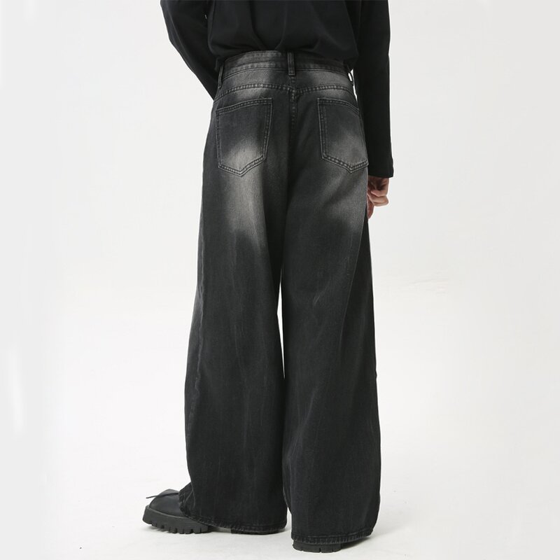 Jeans Factory - Wholesale New Denim Side Pocket Zipper Washed Loose