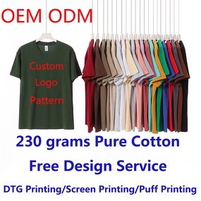 T-Shirt Factory - OEM ODM Custom DTG Printing Heavyweight 230gsm