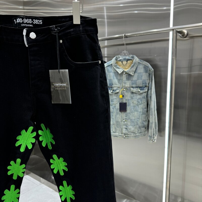 Jeans Factory - Wholesale High Quality Black Y2K LOSTSHDWS Trousers