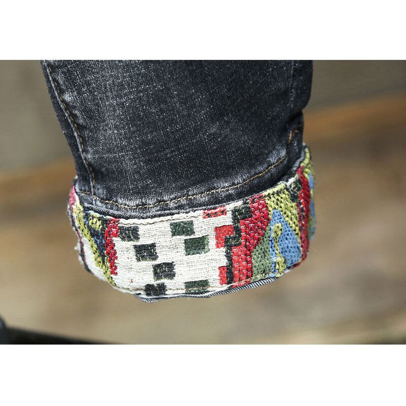 Jeans Factory - 2025 Popular Style Slim Straight Worn Torn Men's