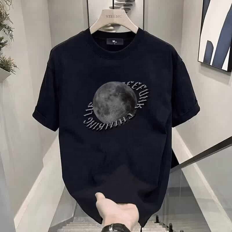 T-Shirt Factory - 2024 Men's Summer Printed Cotton Loose Shoulder