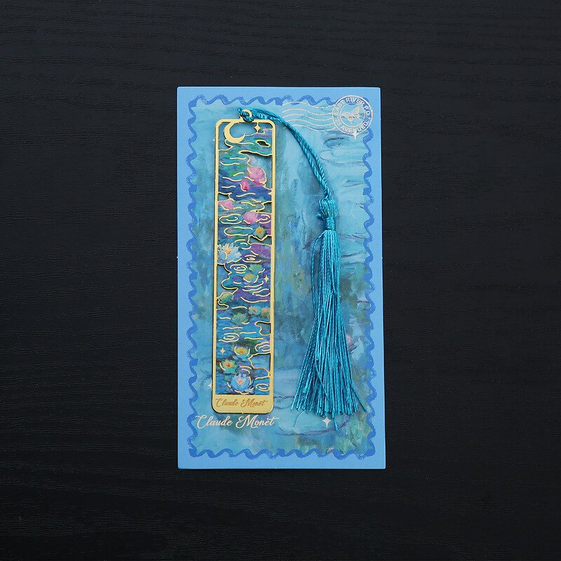 Metal Bookmarks Factory - Van Gogh Painting Hollow-out with Tassels