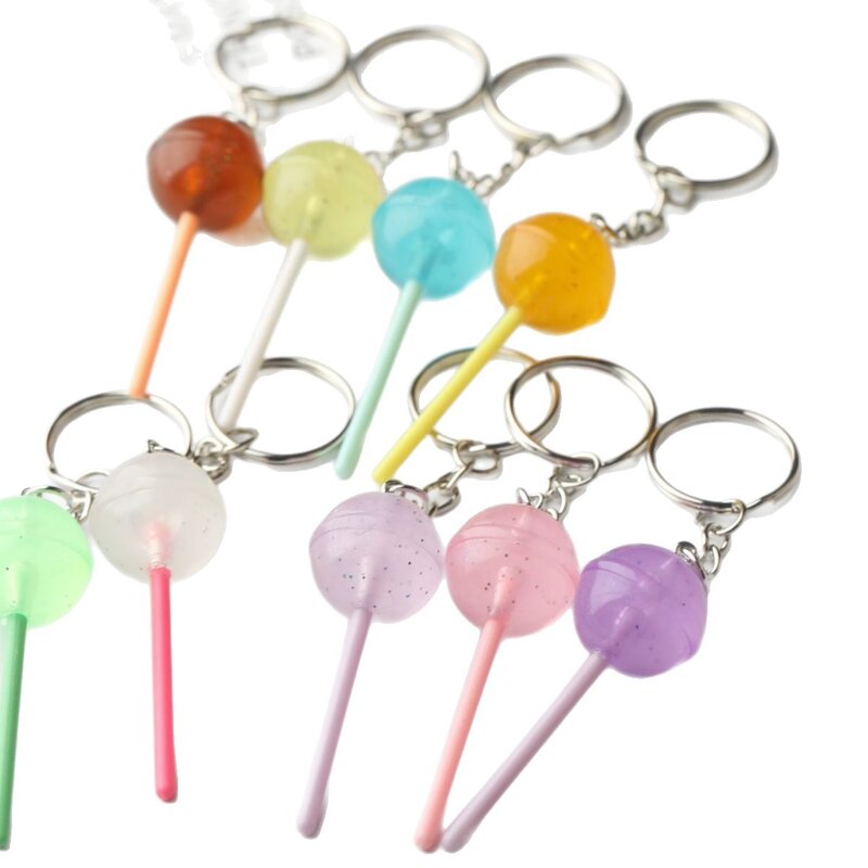 Keychain Factory - Mini 3D Colorful Candy Lollipop Charm Bag Pendant