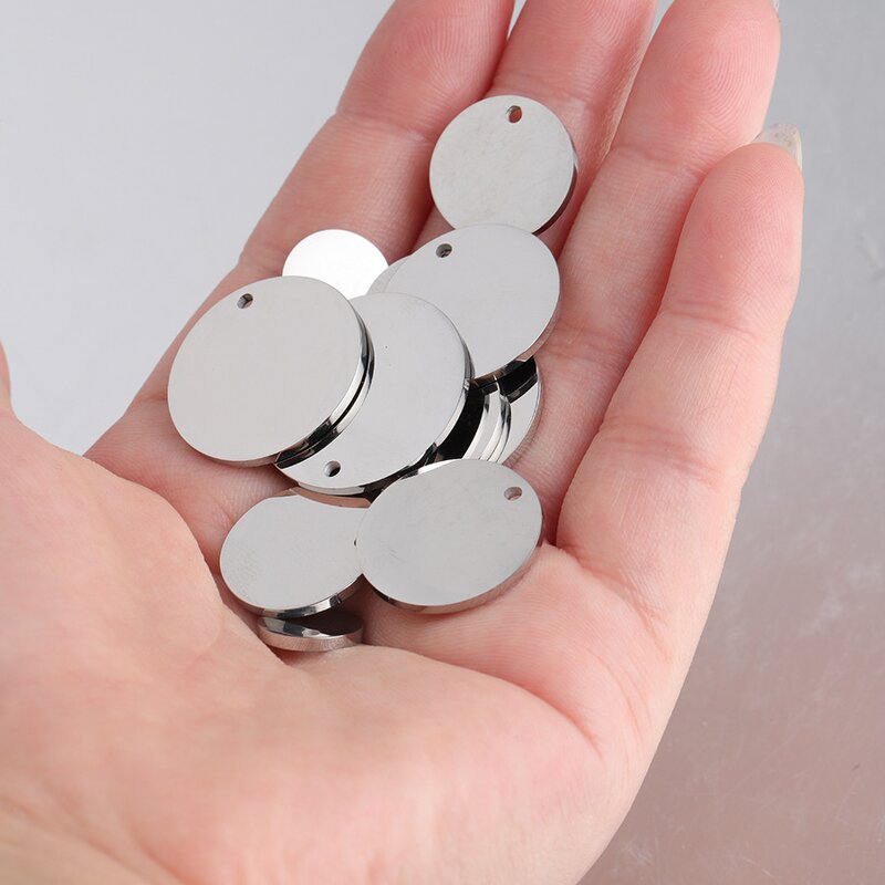 Charms Factory - Custom Logo Mirror Polished Stainless Steel Blanks