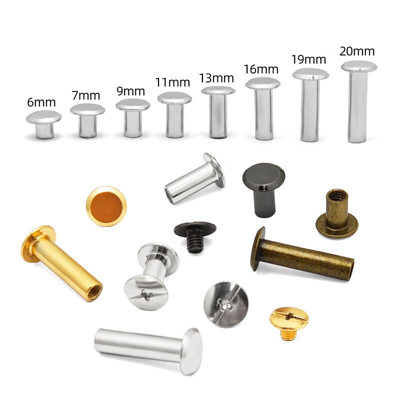 Chicago Screws Factory - Gun Metal Black Binding Posts Rivets