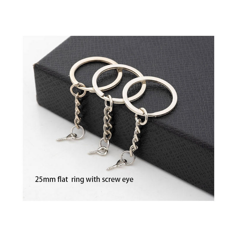 Key Chain Ring Factory - 25mm 30mm Nickel Free Flat Jump Rings