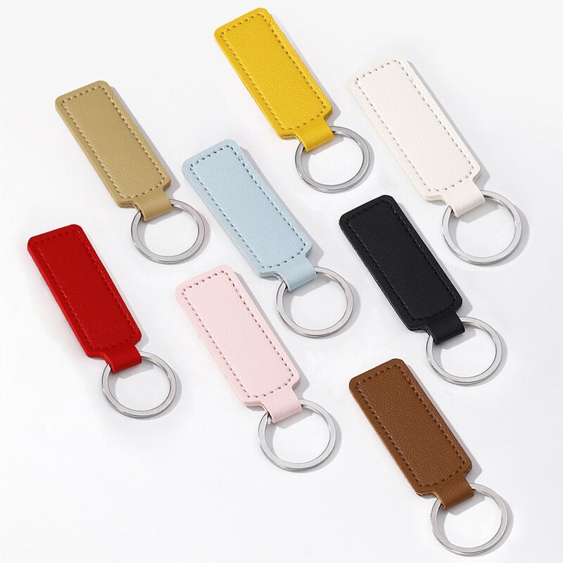 Keychain Factory - Custom Logo PU Leather UV Printed Car Key Tag