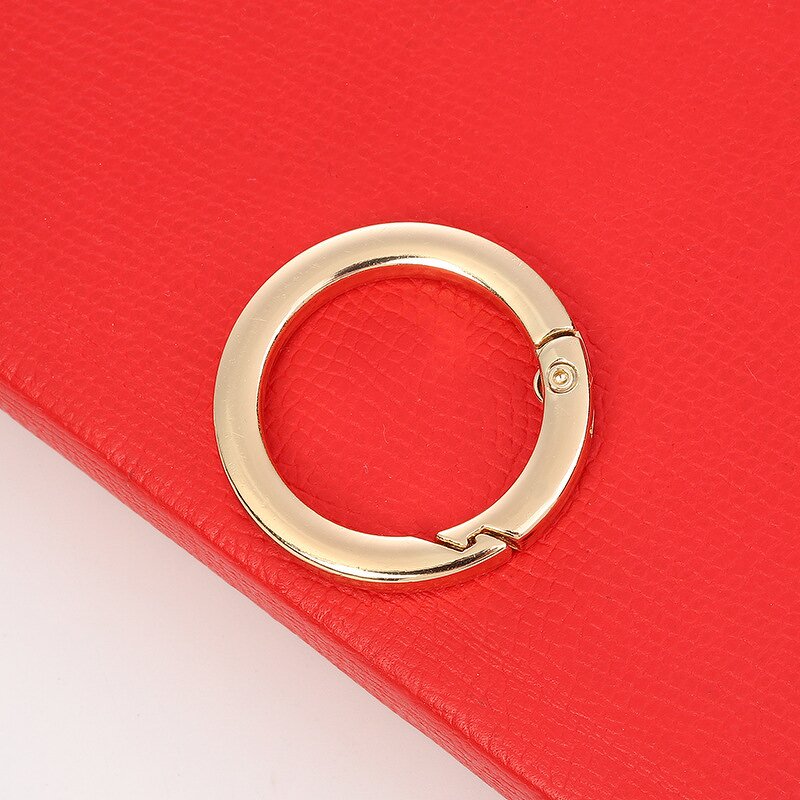 Keychain Ring Factory - 28mm Gold Alloy Spring Multi-Function Round